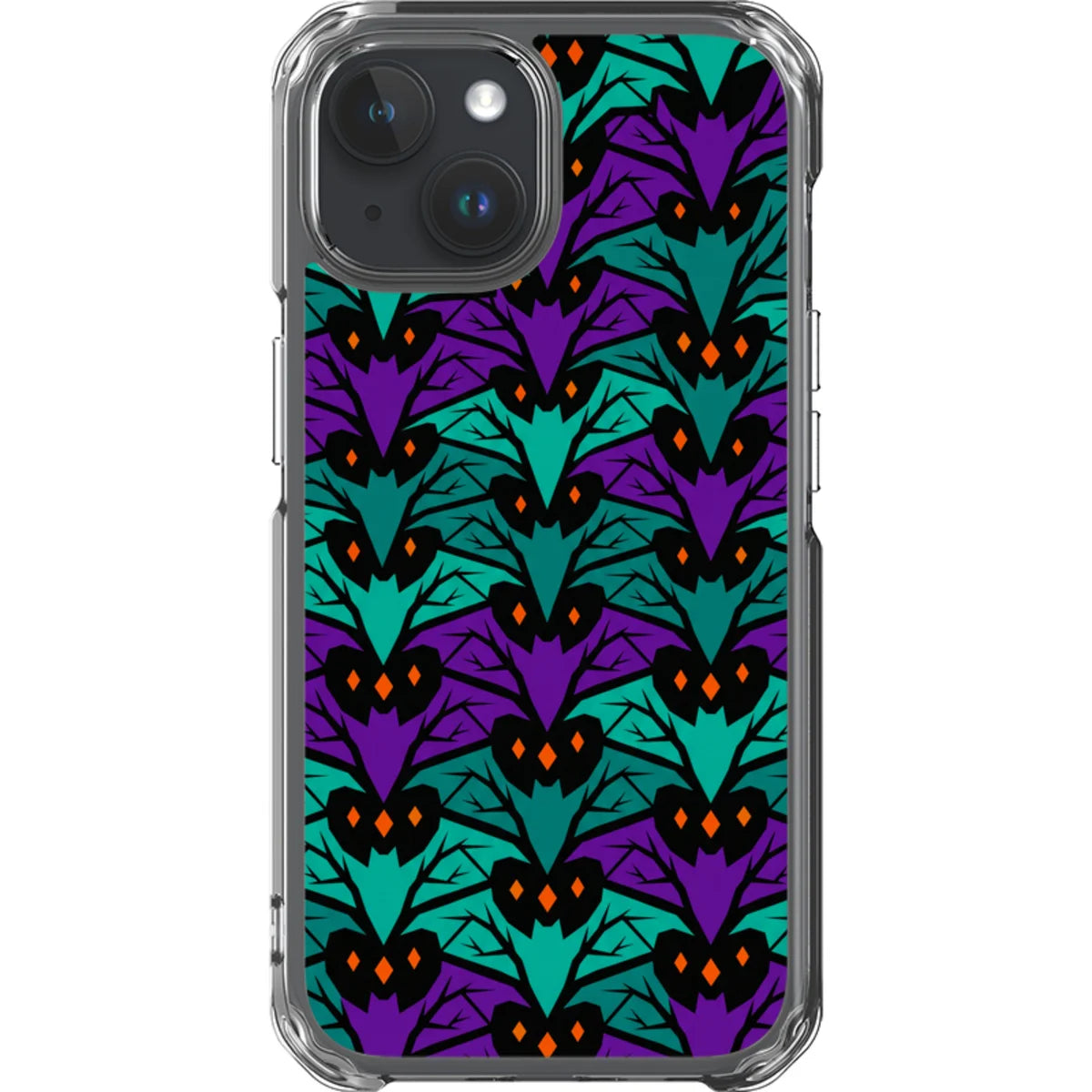 Bat Forest — iPhone 15 Magsafe Clear Impact Case — Finnaij