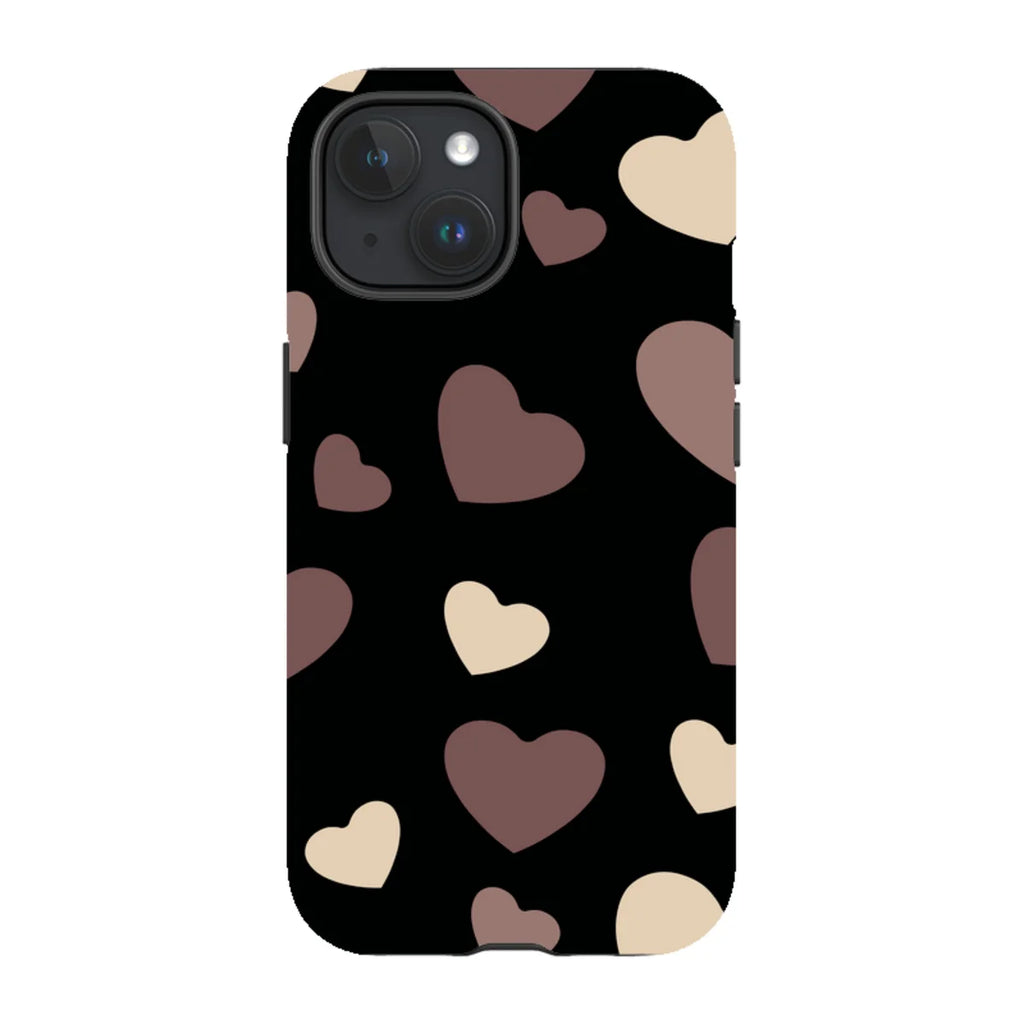 White & Black Hearts- iPhone Magsafe Tough Case — iPhone 15 — Finnaij