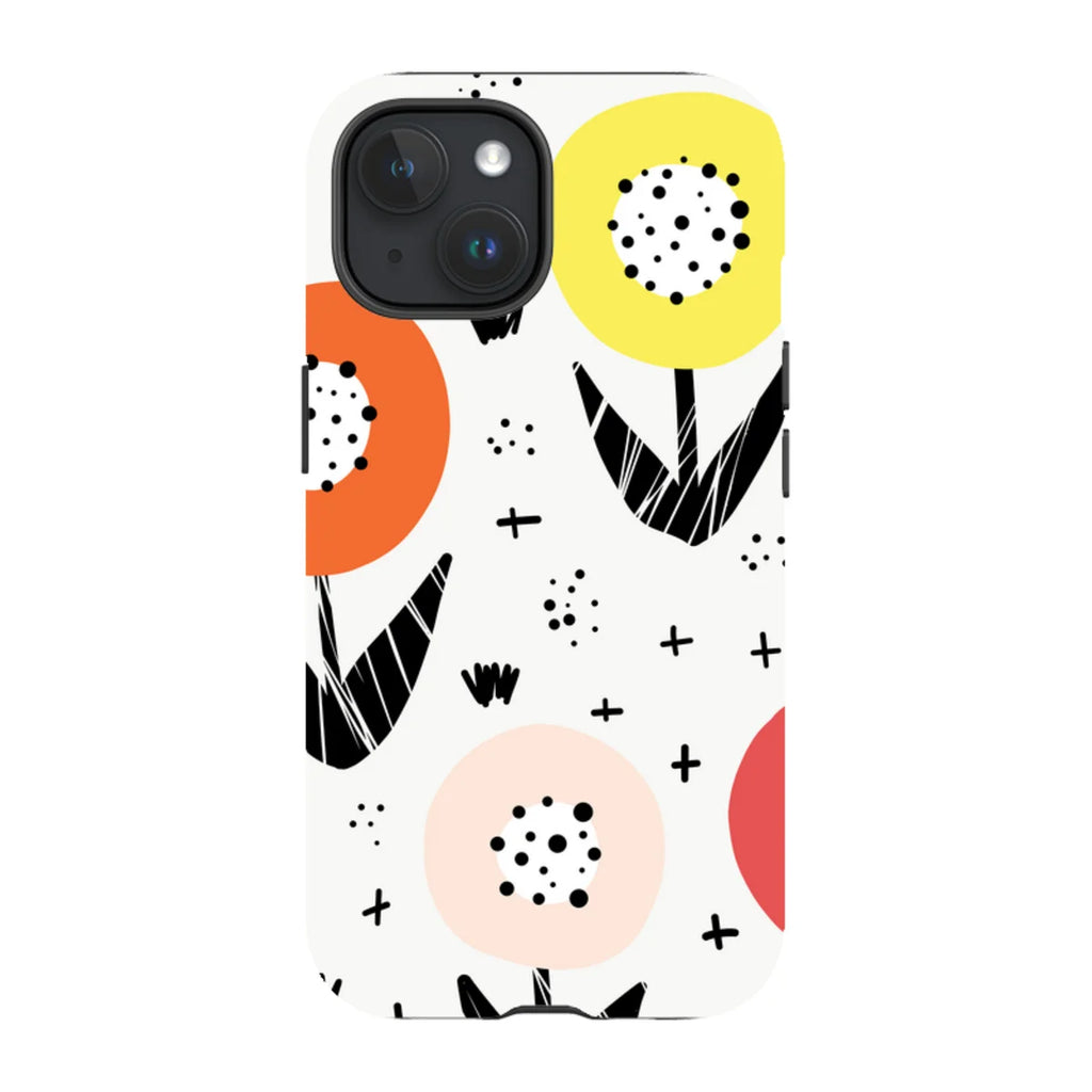 Botanical Doodle — iPhone 15 Magsafe Tough Case — Finnaij