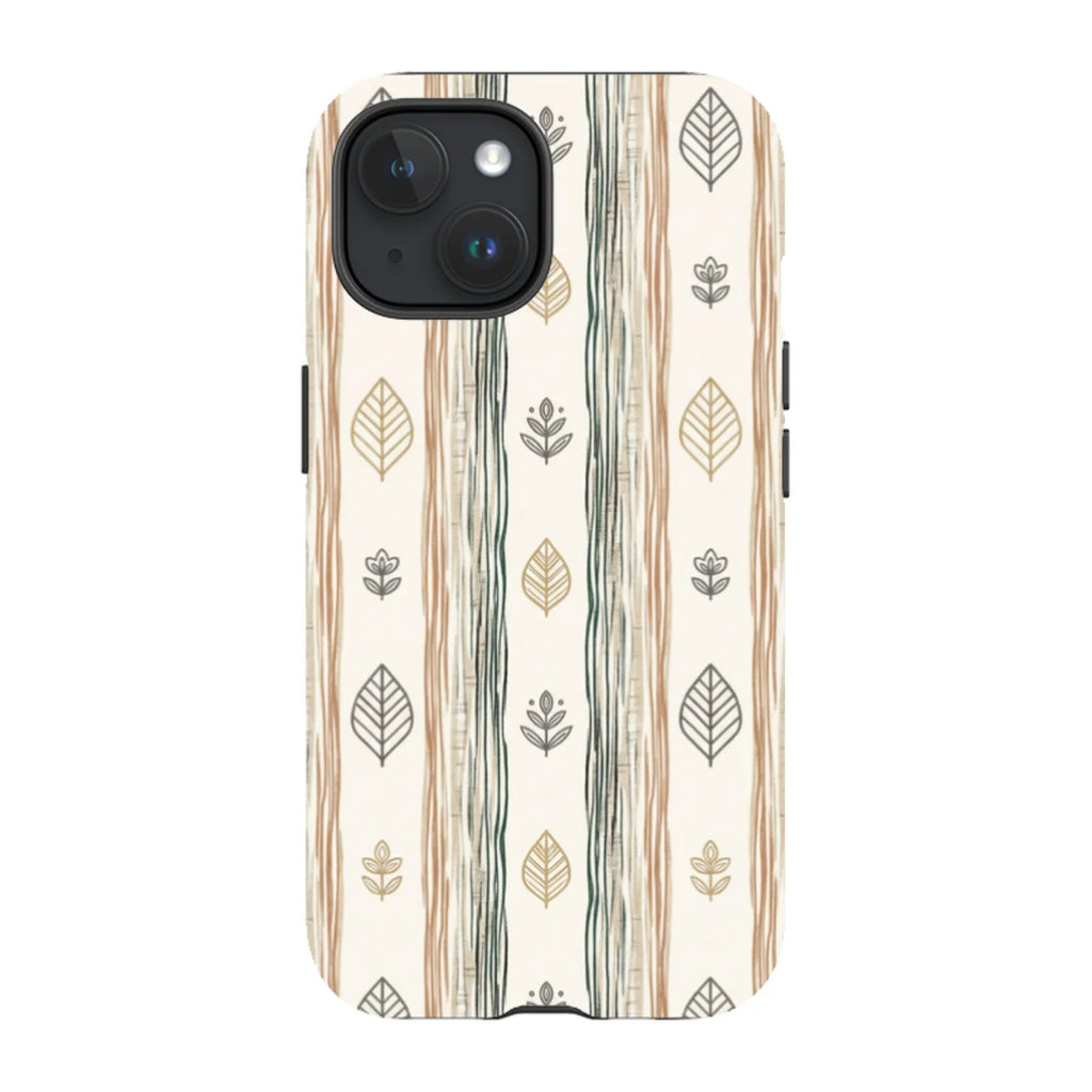 Birch Linen Harmony by Elsi Vaarala — iPhone 15 Magsafe Tough Case — Finnaij