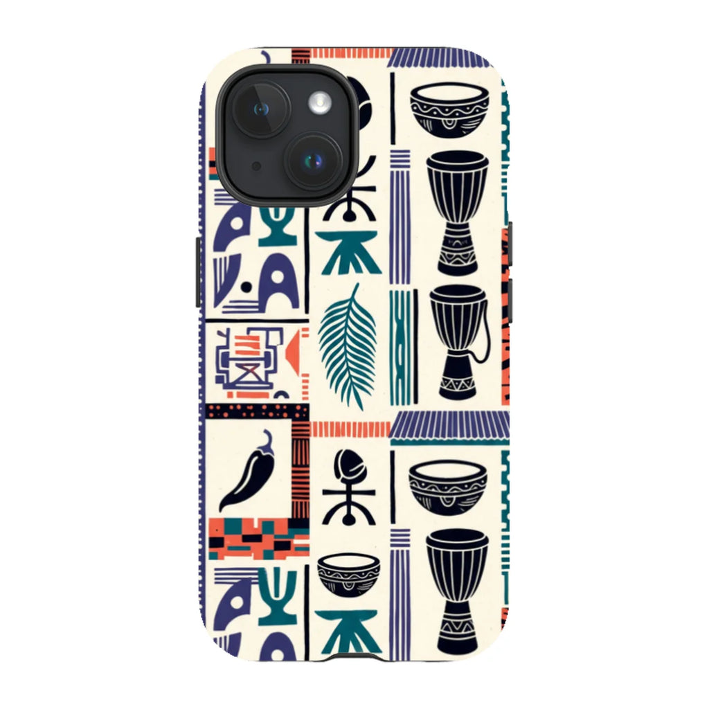 Market Day Icons by Ada Okoye — iPhone 15 MagSafe Tough Case — Finnaij