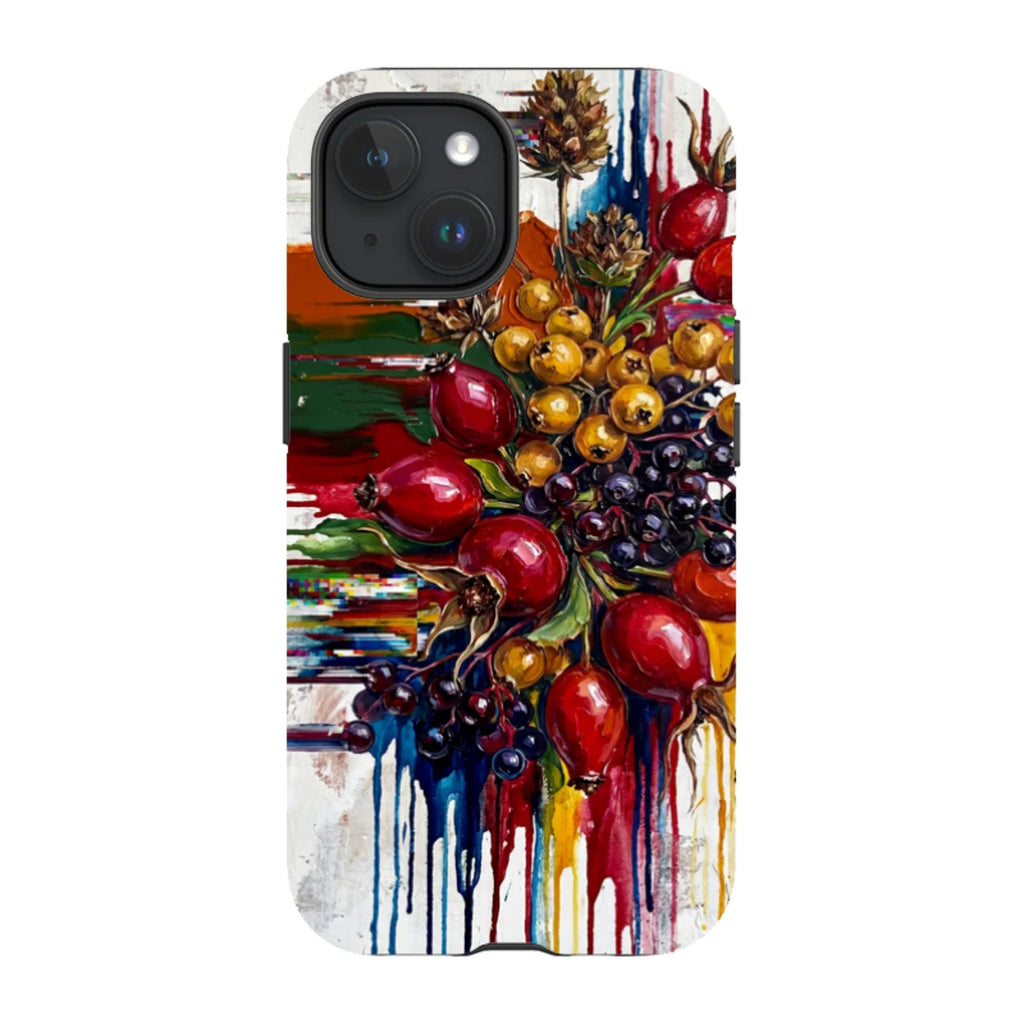 Autumn Berries and Botanicals by Frida Lövström — iPhone 15 Magsafe Tough Case — Finnaij