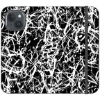 Black-White Grunge — iPhone 15 Wallet Case — Finnaij