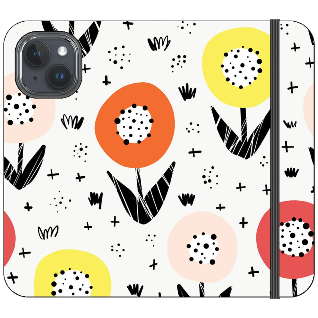 Botanical Doodle — iPhone 15 Wallet Case — Finnaij