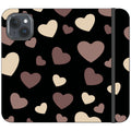 White & Black Hearts Vegan Leather — iPhone 15 Wallet Case — Finnaij
