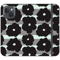 Bold Floral Black — iPhone 15 Wallet Case — Finnaij
