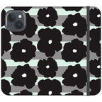 Bold Floral Black — iPhone 15 Wallet Case — Finnaij