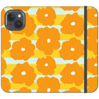 Bold Floral Orange — iPhone 15 Wallet Case — Finnaij