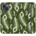 Feathers in Bloom Army Green — iPhone 15 Wallet Case — Finnaij