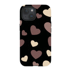 White & Black Hearts — iPhone 15 Tough Case — Finnaij