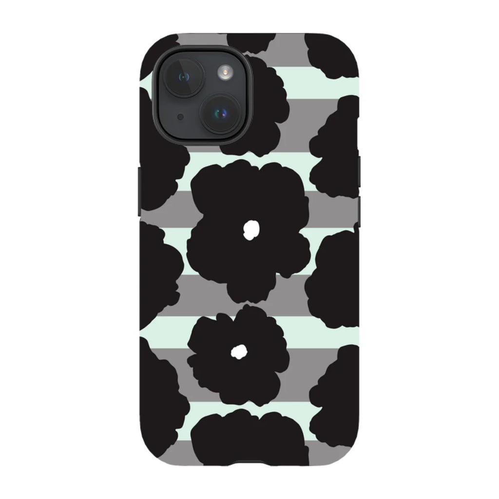 Bold Floral Black — iPhone 15 Tough Case — Finnaij