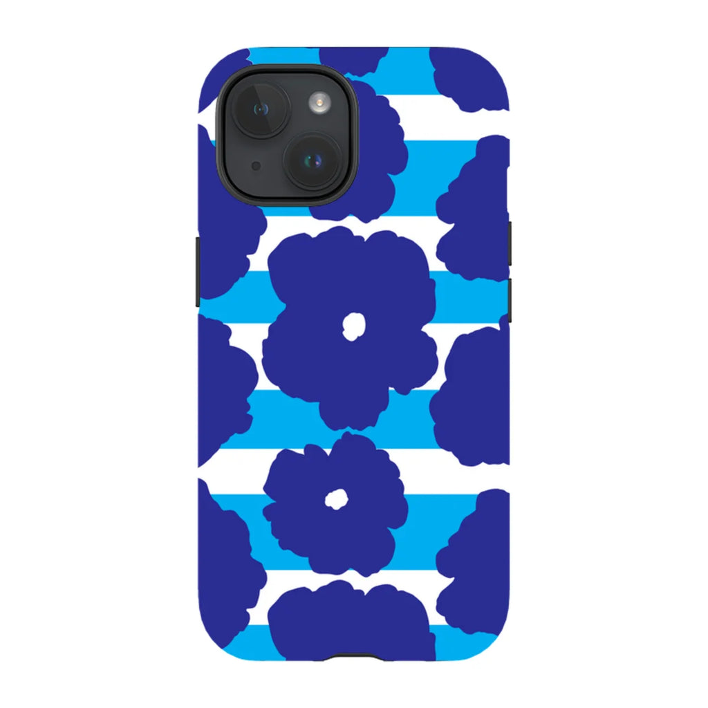 Bold Floral Blue — iPhone 15 Tough Case — Finnaij