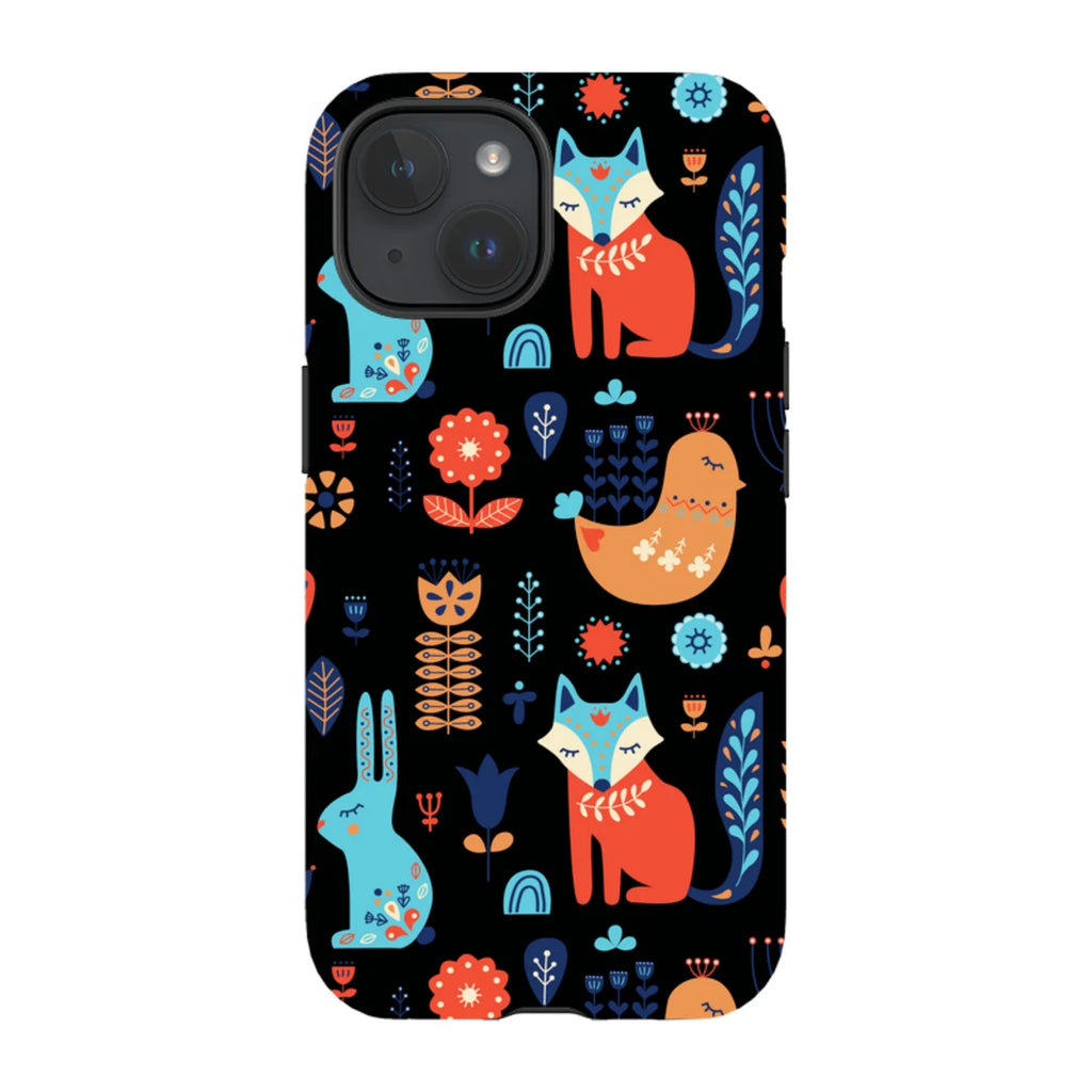 Nordic Ornament Black — iPhone 15 Tough Case — Finnaij