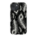 Feathers in Bloom Black — iPhone 15 Tough Case — Finnaij