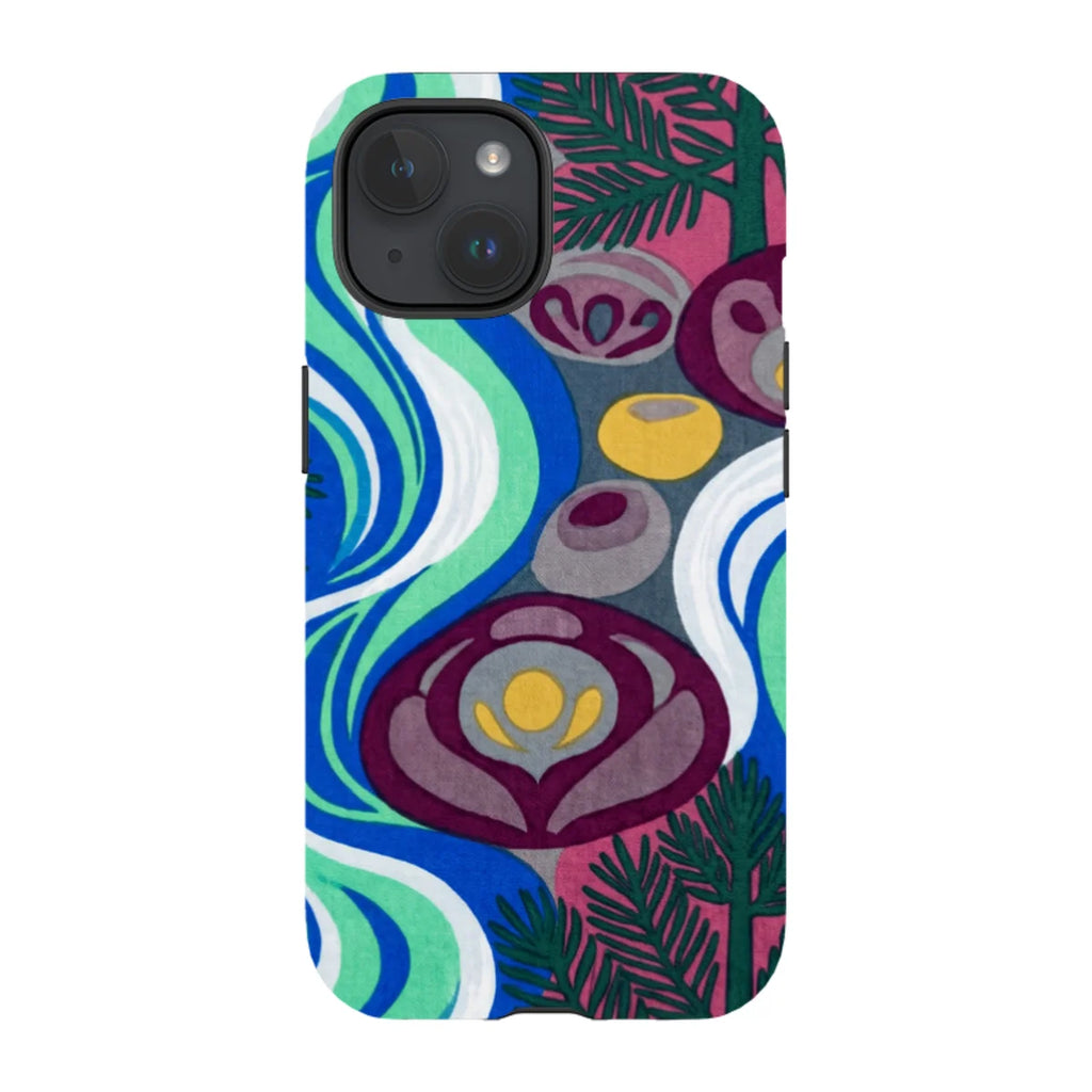 Sauna Bloom Motif by Aino Kallio — iPhone 15 Tough Case — Finnaij