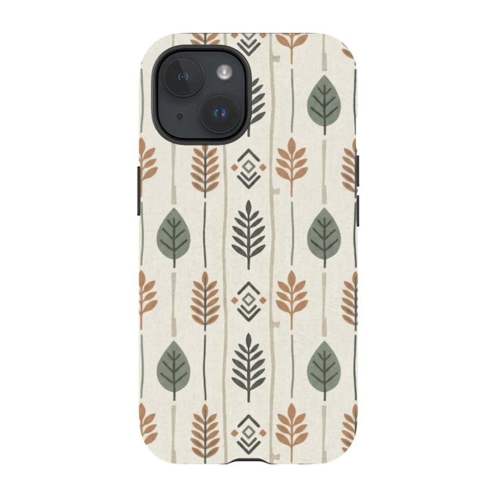 Birch and Linen Pattern by Elsi Vaarala — iPhone 15 Tough Case — Finnaij