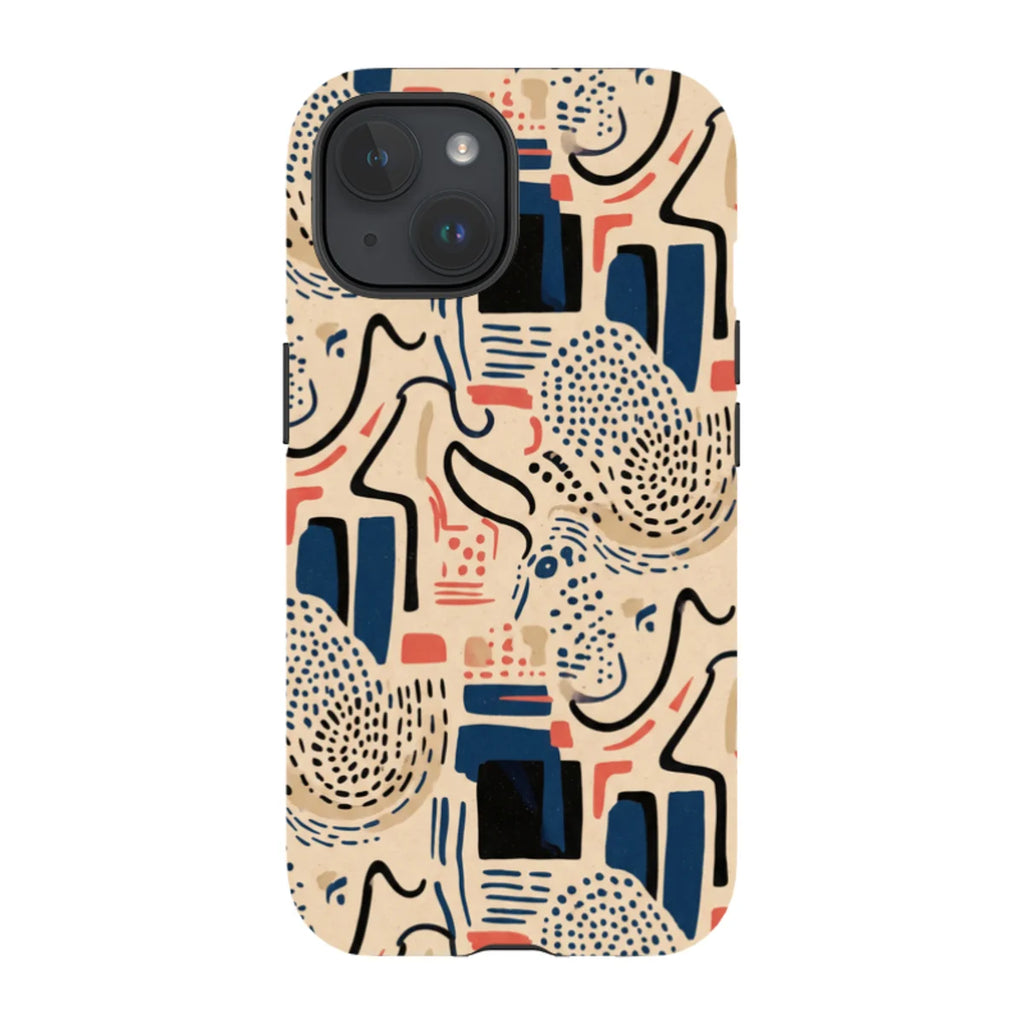 Sandstone Adire by Ada Okoye — iPhone 15 Tough Case — Finnaij