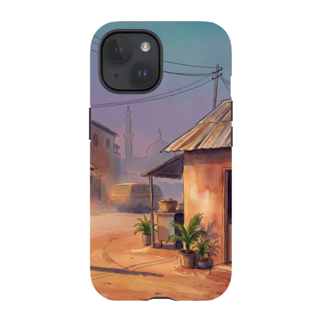 City Edge Quiet Street by Tobi Akinyemi — iPhone 15 Tough Case — Finnaij