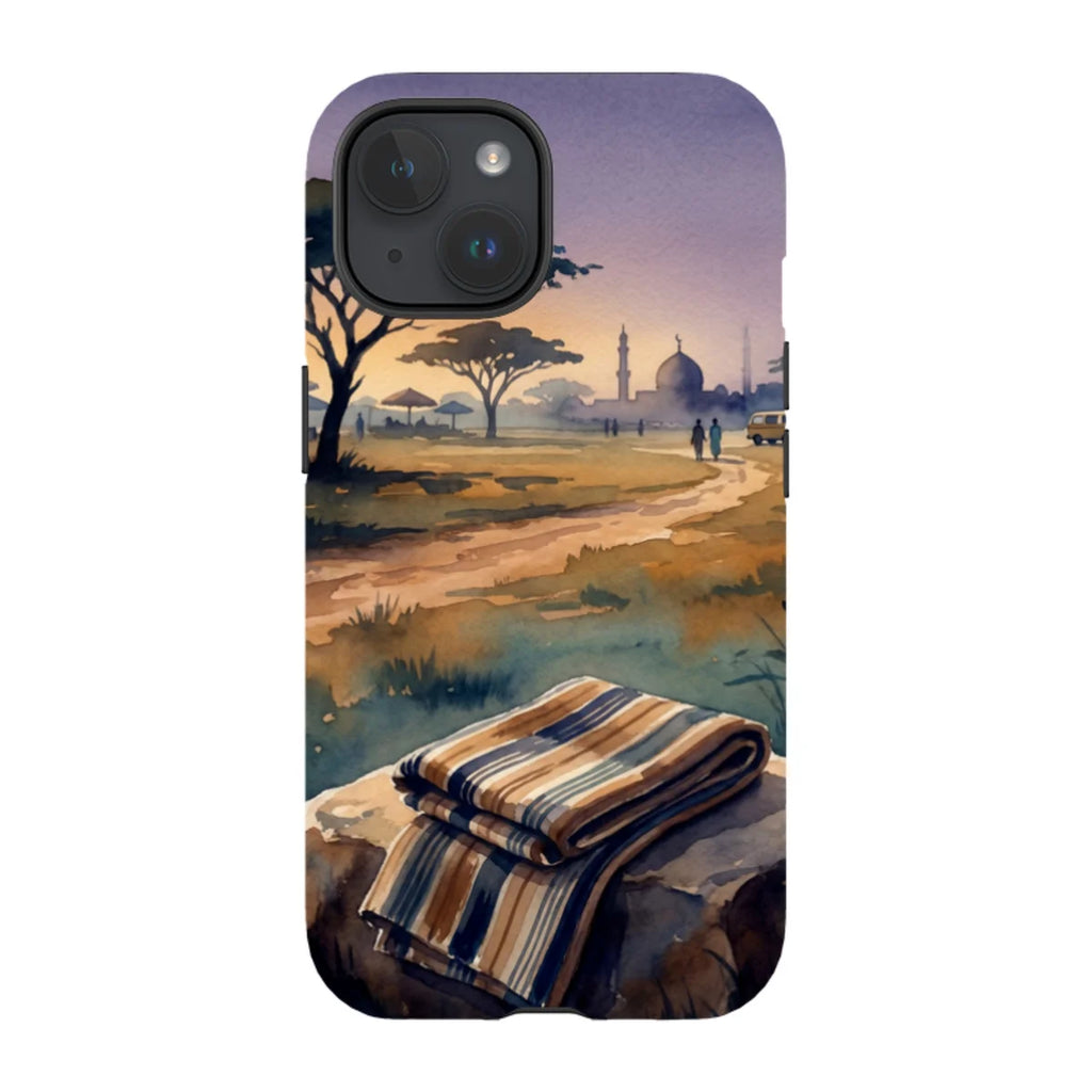 Aso-Oke Accent in the Landscape by Tobi Akinyemi — iPhone 15 Tough Case — Finnaij