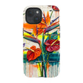 Tropical Flowers by Frida Lövström — iPhone 15 Tough Case — Finnaij