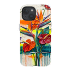 Tropical Flowers by Frida Lövström — iPhone 15 Tough Case — Finnaij