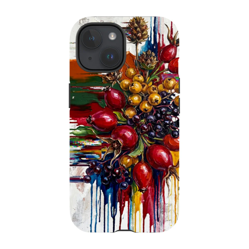 Autumn Berries and Botanicals by Frida Lövström — iPhone 15 Tough Case — Finnaij