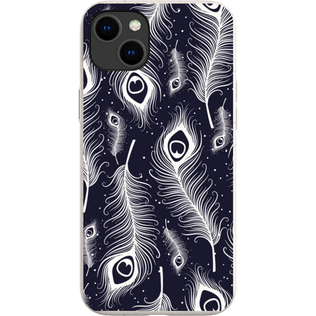 Feathers in Bloom — iPhone 15 Plus iPhone Bio-degradable Case — Finnaij