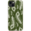 Feathers in Bloom Army Green — iPhone 15 Plus iPhone Bio-degradable Case — Finnaij