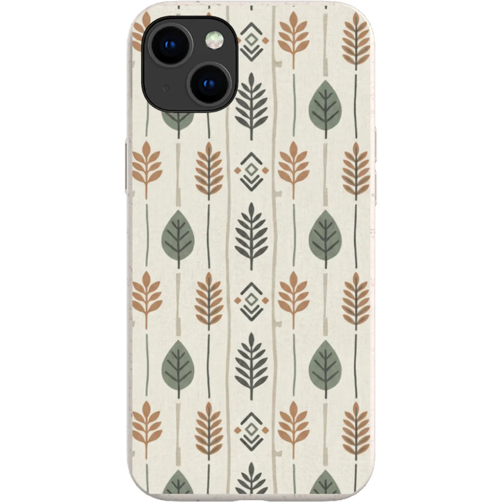 Birch and Linen Pattern by Elsi Vaarala — iPhone 15 Plus iPhone Bio-degradable Case — Finnaij