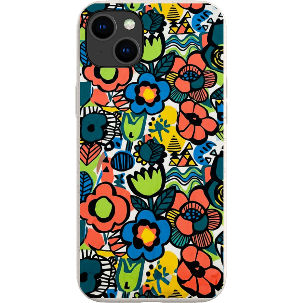 Floral Street Nordic by Salla Niemi — iPhone 15 Plus iPhone Bio-degradable Case — Finnaij