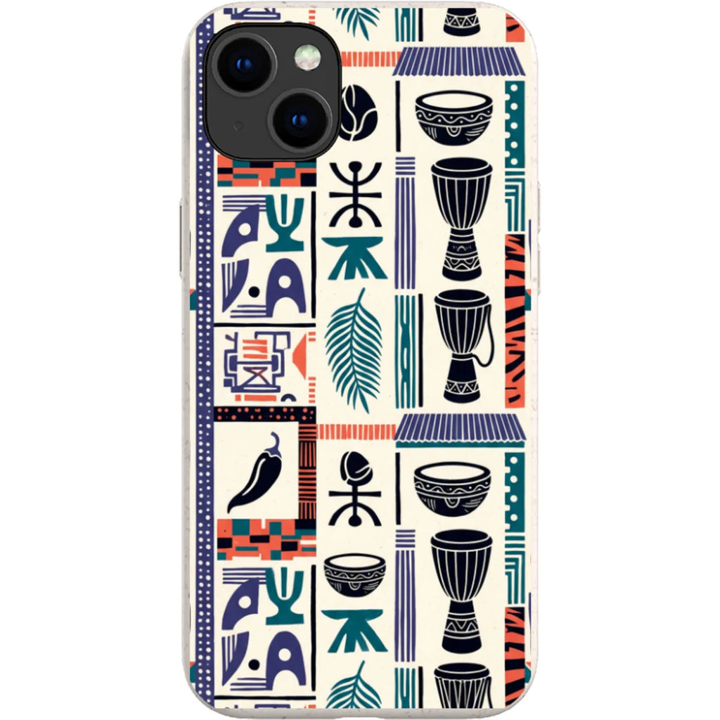 Market Day Icons by Ada Okoye — iPhone 15 Plus iPhone Bio-degradable Case — Finnaij
