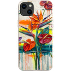 Tropical Flowers by Frida Lövström — iPhone 15 Plus iPhone Bio-degradable Case — Finnaij