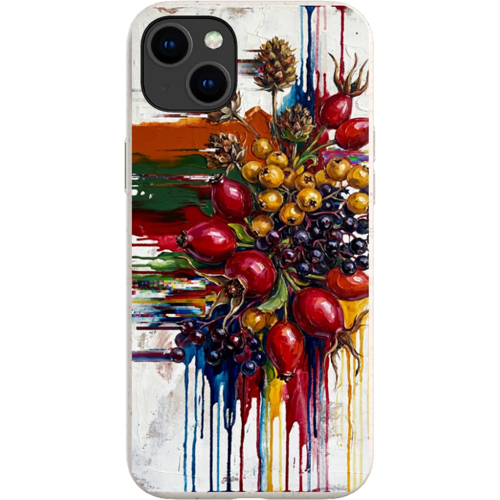 Autumn Berries and Botanicals by Frida Lövström — iPhone 15 Plus iPhone Bio-degradable Case — Finnaij