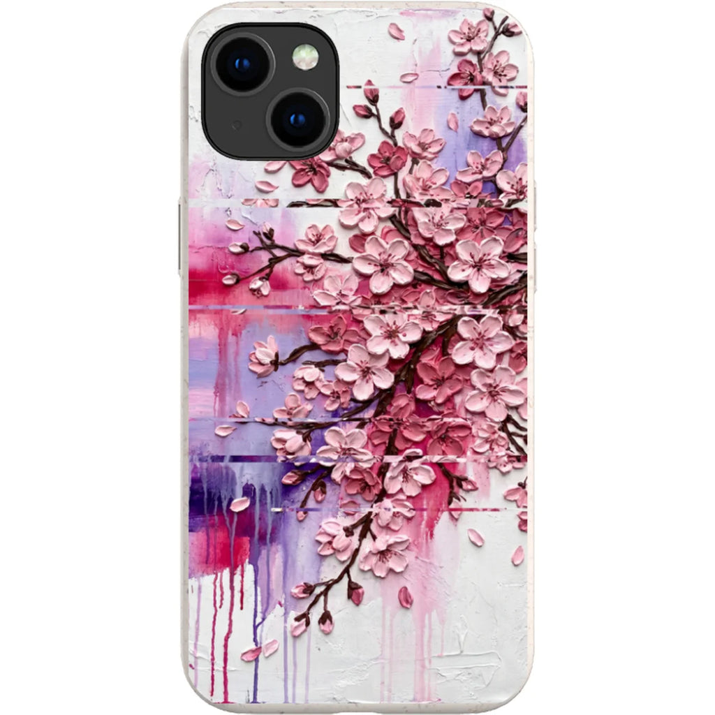 Cherry Blossoms by Frida Lövström — iPhone 15 Plus iPhone Bio-degradable Case — Finnaij