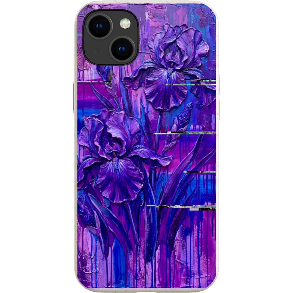 Iris Flowers by Frida Lövström — iPhone 15 Plus iPhone Bio-degradable Case — Finnaij