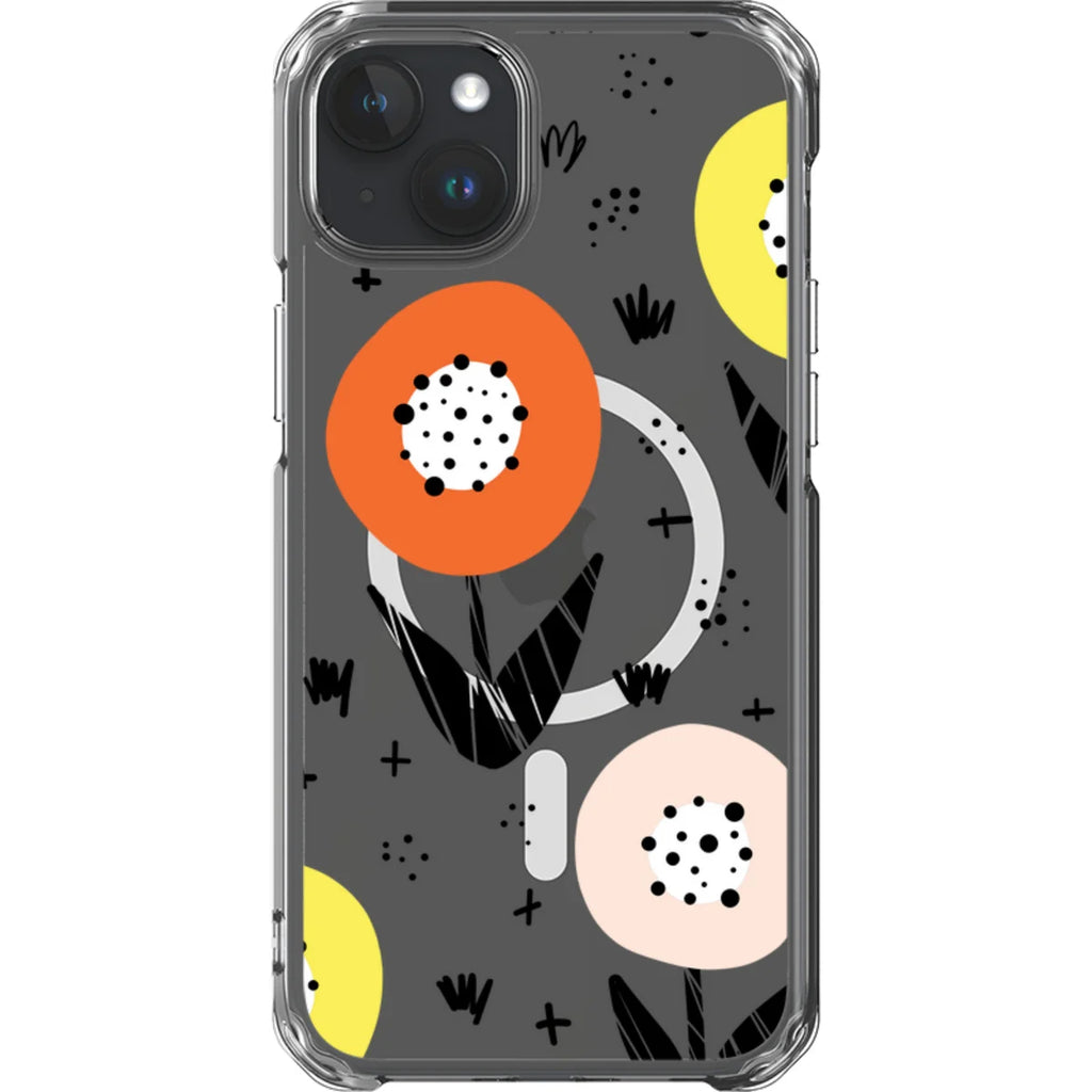 Botanical Doodle — iPhone 15 Plus Magsafe Clear Impact Case — Finnaij