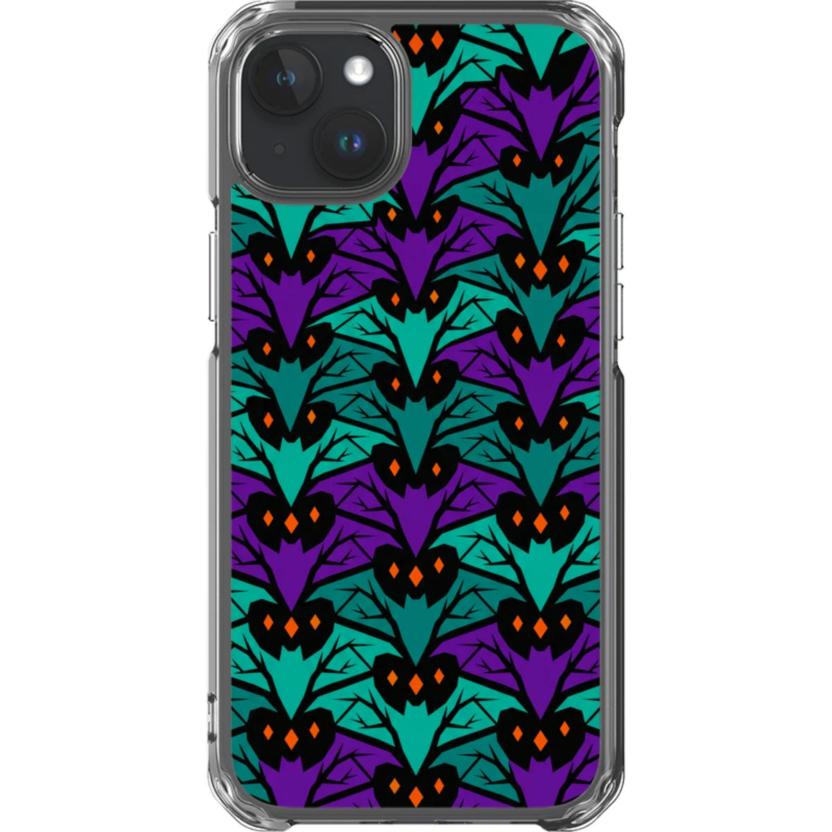 Bat Forest — iPhone 15 Plus Magsafe Clear Impact Case — Finnaij