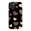 White & Black Hearts- iPhone Magsafe Tough Case — iPhone 15 Plus — Finnaij