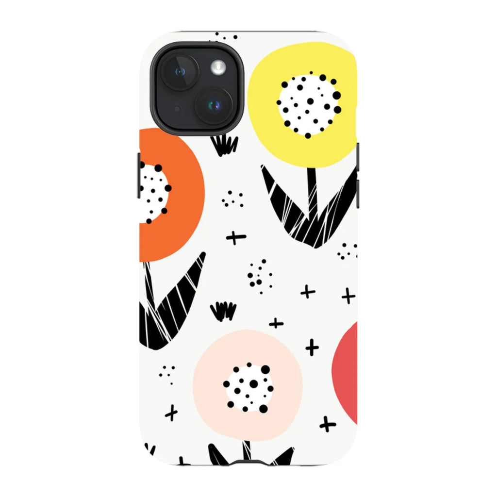 Botanical Doodle — iPhone 15 Plus Magsafe Tough Case — Finnaij