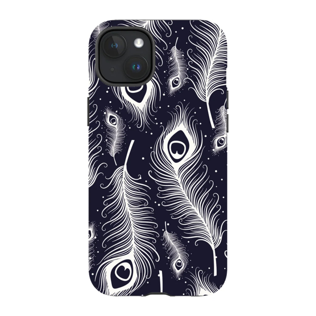 Feathers in Bloom — iPhone 15 Plus Magsafe Tough Case — Finnaij