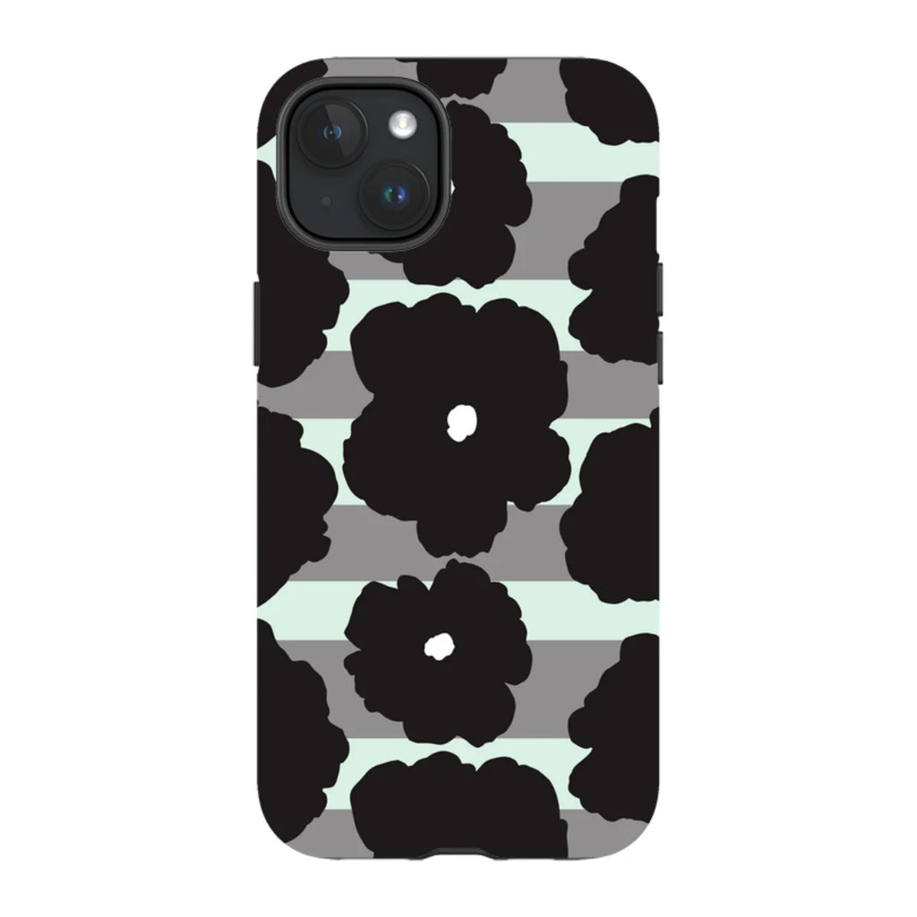Bold Floral Black — iPhone 15 Plus Magsafe Tough Case — Finnaij