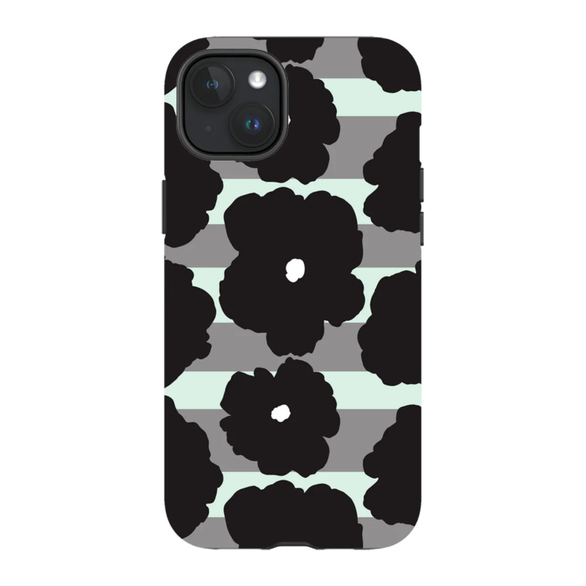Bold Floral Black — iPhone 15 Plus Magsafe Tough Case — Finnaij