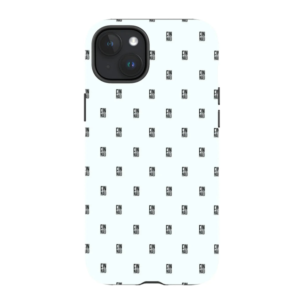 Monogram Snow — iPhone 15 Plus Magsafe Tough Case — Finnaij