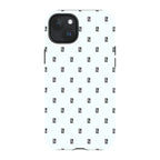 Monogram Snow — iPhone 15 Plus Magsafe Tough Case — Finnaij