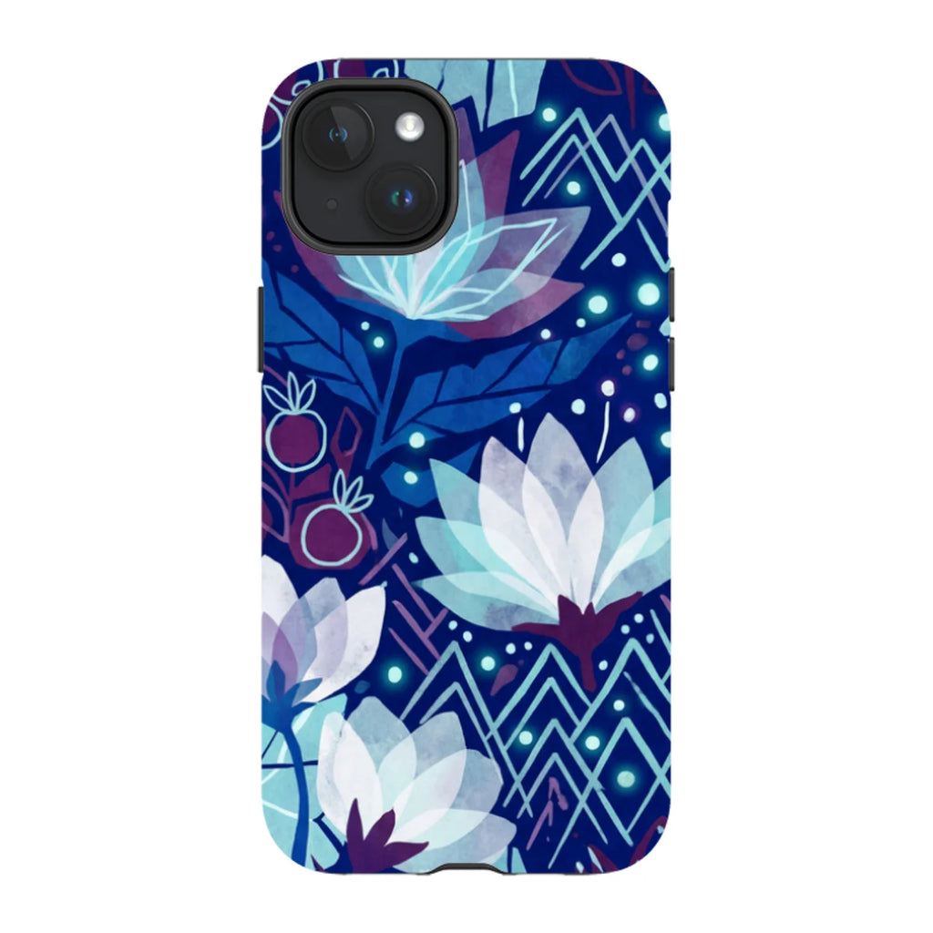 Frozen Lake Petals by Aino Kallio — iPhone 15 Plus Magsafe Tough Case — Finnaij