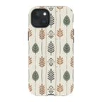 Birch and Linen Pattern by Elsi Vaarala — iPhone 15 Plus Magsafe Tough Case — Finnaij