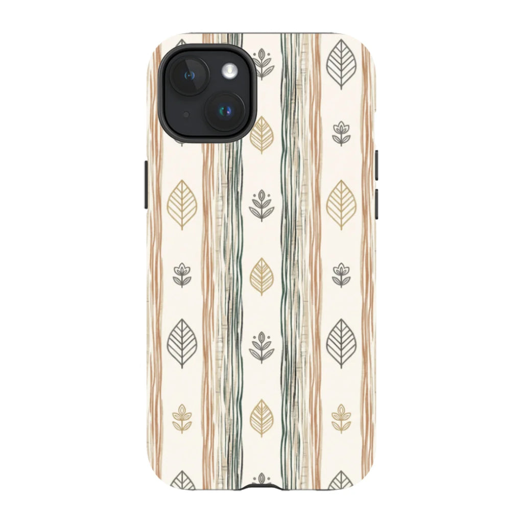 Birch Linen Harmony by Elsi Vaarala — iPhone 15 Plus Magsafe Tough Case — Finnaij