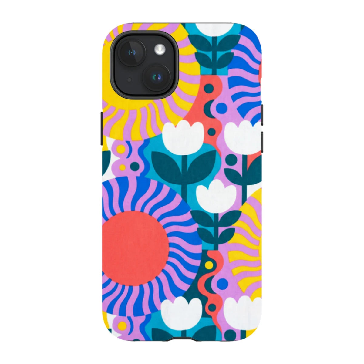 Midnight Sun Mod Bloom by Salla Niemi — iPhone 15 Plus Magsafe Tough Case — Finnaij