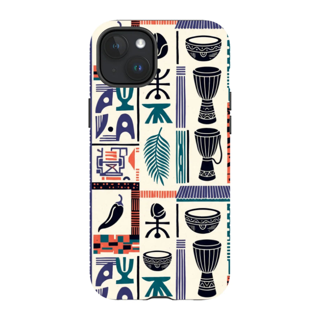 Market Day Icons by Ada Okoye — iPhone 15 Plus MagSafe Tough Case — Finnaij