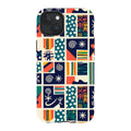 Coastal Indigo Tiles by Ada Okoye — iPhone 15 Plus MagSafe Tough Case — Finnaij